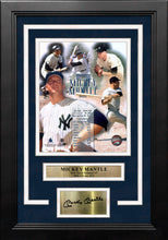 Load image into Gallery viewer, Mickey Mantle Stat Collage New York Yankees 8" x 10" Framed Baseball Photo with Engraved Autograph