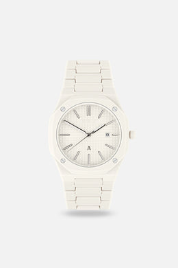White Luxury Watch- 40MM