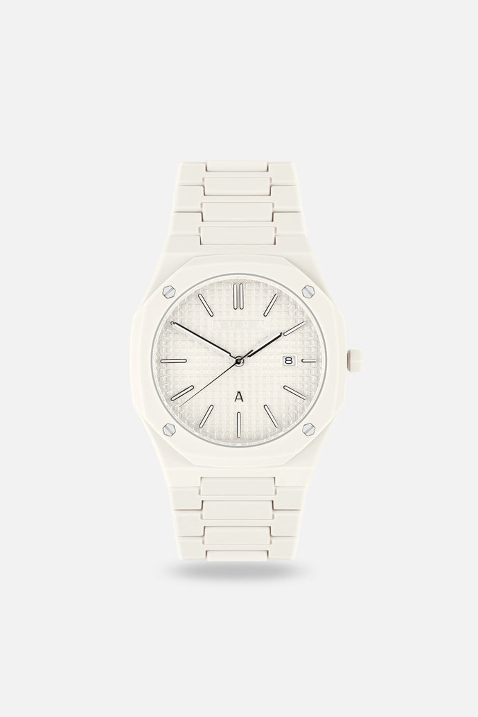 White Luxury Watch- 40MM