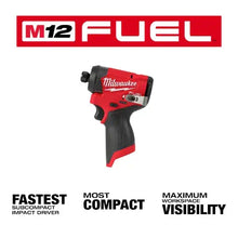 Load image into Gallery viewer, Milwaukee 3453-20 M12 FUEL™ 1/4" Hex Impact Driver (Tool Only)