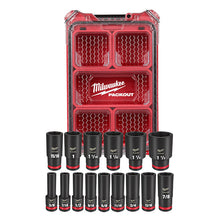 Load image into Gallery viewer, Milwaukee 49-66-6802 SHOCKWAVE Impact Duty™ Socket 1/2” Dr 15PC SAE PACKOUT Set
