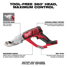 Load image into Gallery viewer, Milwaukee 2637-20 M18 18 Gauge Single Cut Shear (Tool Only)