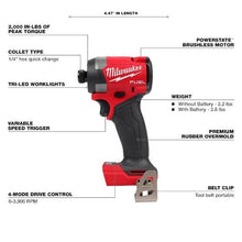 Load image into Gallery viewer, Milwaukee 2953-20 M18 FUEL™ 1/4" Hex Impact Driver (Tool Only)