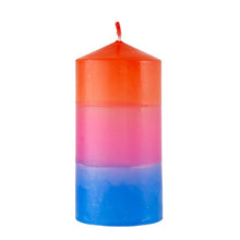 Load image into Gallery viewer, Mini Red-Pink-Blue Pillar Candle | Aesthetic Unscented Table Decor Cylindrical Candle 4.75"