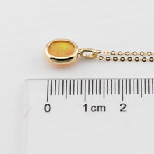 Load image into Gallery viewer, Minimal Oval Ethiopian Opal Pendant Necklace 14k Yellow Gold