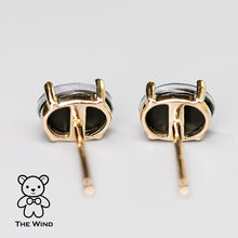 Load image into Gallery viewer, Minimalist Oval Australian Triplet Opal Stud Earrings 14k Yellow Gold