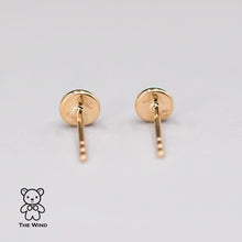 Load image into Gallery viewer, Minimalist Australian Solid Opal Round Stud Earrings 14K Yellow Gold