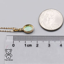 Load image into Gallery viewer, Minimalist Oval Australian Solid Opal &amp; Diamond Pendant Necklace 18k Yellow Gold