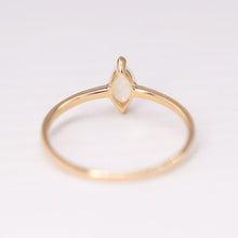 Load image into Gallery viewer, Minimalist Marquise Australian Opal Engagement Ring 14K Yellow Gold