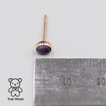 Load image into Gallery viewer, Minimalist Round Doublet Opal Stud Earrings 18k Rose Gold
