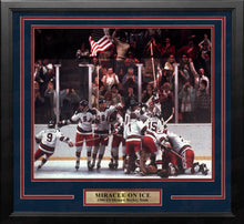 Load image into Gallery viewer, 1980 USA Miracle on Ice Olympic Hockey Framed &amp; Matted Photo