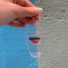 Load image into Gallery viewer, Misandrist Motel Keychain Crystal Clear