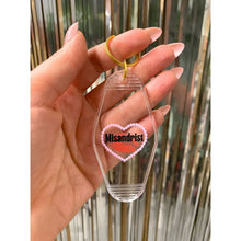 Load image into Gallery viewer, Misandrist Motel Keychain Crystal Clear