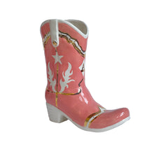 Load image into Gallery viewer, Single Tone Monogrammed Cowboy Boot Vase