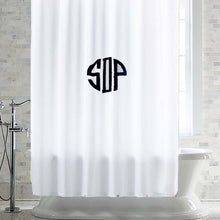 Load image into Gallery viewer, Handcrafted Monogram Shower Curtain