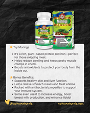 Load image into Gallery viewer, Moringa 60 Capsules [Plant-based protein and iron] Great for Vegans &amp; Vegetarians