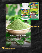 Load image into Gallery viewer, Moringa 60 Capsules [Plant-based protein and iron] Great for Vegans &amp; Vegetarians