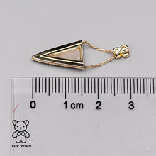 Load image into Gallery viewer, Elegant Triangle Mother of Pearl Diamond Tsavorite Pendant Necklace 18k Yellow Gold