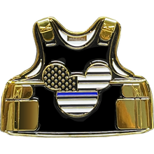 Load image into Gallery viewer, BL15-002 Thin Blue Line Mouse Park Security Challenge Coin