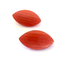 Load image into Gallery viewer, Rust Orange Striped Moonglow Marquis Stud Earrings
