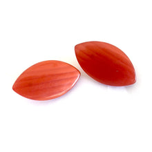 Load image into Gallery viewer, Rust Orange Striped Moonglow Marquis Stud Earrings