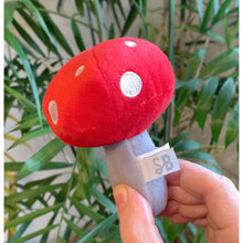 Load image into Gallery viewer, Mushroom Vegetable Rattle | Baby Toddlers Infants Plush Toy | 5.25&quot; x 2.25&quot;