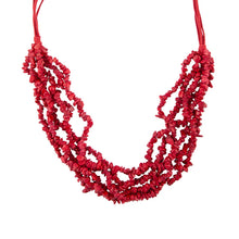 Load image into Gallery viewer, Six Strand Red Magnesite Necklace