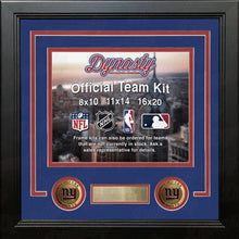 Load image into Gallery viewer, New York Giants Custom NFL Football 11x14 Picture Frame Kit (Multiple Colors)