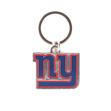 Load image into Gallery viewer, New York Giants Metal Logo Football Keychain
