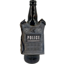 Load image into Gallery viewer, NYPD New York City Police Detective Tactical Beverage Bottle Can Cooler Vest with removable patches perfect gift for Challenge Coin collectors