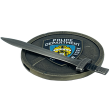 Load image into Gallery viewer, BL4-008 NYPD New York City Police Department Detective Shield with removable Sword Challenge Coin Set