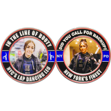 Load image into Gallery viewer, GL15-004 NYPD Lap Dance in the Line of Booty Police Challenge Coin