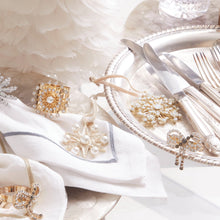 Load image into Gallery viewer, Pearl star napkin rings, set of two