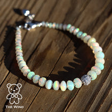 Load image into Gallery viewer, Natural Ethiopian Opal Beaded Bracelet 925 Sterling Silver