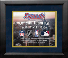 Load image into Gallery viewer, MLB Baseball Photo Picture Frame Kit - San Diego Padres (Navy Matting, Gold Trim)