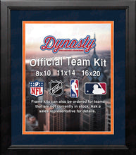 Load image into Gallery viewer, MLB Baseball Photo Picture Frame Kit - Detroit Tigers (Navy Matting, Orange Trim)