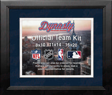 Load image into Gallery viewer, MLB Baseball Photo Picture Frame Kit - Detroit Tigers (Navy Matting, White Trim)