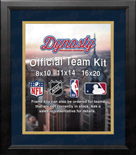 Load image into Gallery viewer, NBA Basketball Photo Picture Frame Kit - Indiana Pacers (Navy Matting, Yellow Trim)