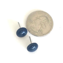 Load image into Gallery viewer, Navy Blue Small Retro Button Stud Earrings
