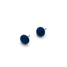 Load image into Gallery viewer, Navy Blue Small Retro Button Stud Earrings