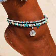 Load image into Gallery viewer, Ocean's Harmony Blue Turquoise Anklet