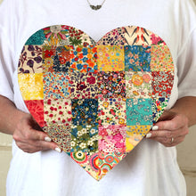 Load image into Gallery viewer, Fabric-Faced Pallet Hearts