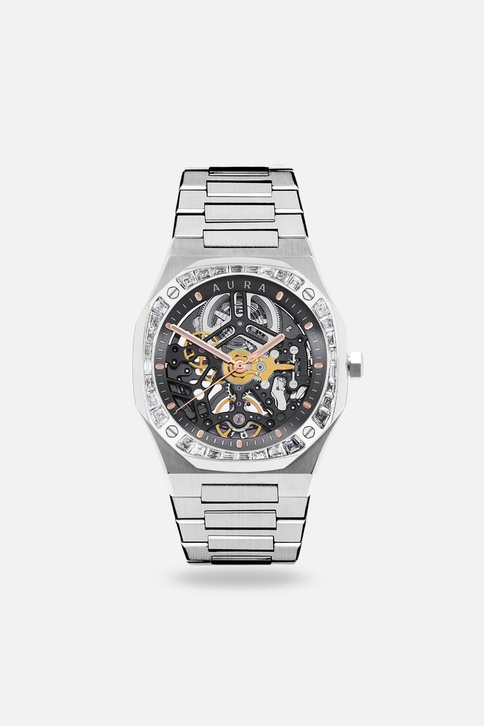 Steel/Crystal Luxury Watch- 40MM