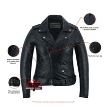 Load image into Gallery viewer, Night Shine Women's Black Fashion Leather Jacket