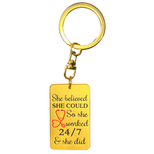Load image into Gallery viewer, GL14-005 Registered Nurse RN She Believed She Could So She Did Keychain
