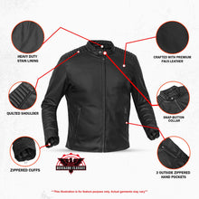 Load image into Gallery viewer, Rivet Soul Men’s Faux Leather Motorcycle Jacket