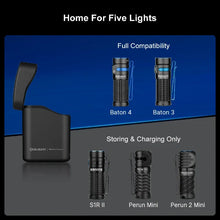 Load image into Gallery viewer, OLIGHT BATON4KITBK Baton 4 Powerful EDC Flashlight 1300 Lumens - Black - Premium (With Charging Case)