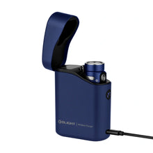 Load image into Gallery viewer, OLIGHT BATON4KITRGBU Baton 4 Powerful EDC Flashlight 1300 Lumens - Regal Blue - Premium (With Charging Case)