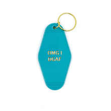 Load image into Gallery viewer, OMG I DGAF Motel Keychain in Aqua Blue