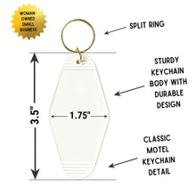 Load image into Gallery viewer, OMG I DGAF Motel Keychain in Aqua Blue